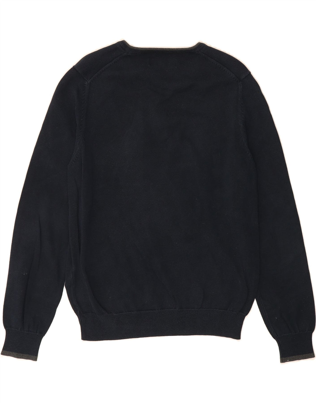 BEN SHERMAN Mens V-Neck Jumper Sweater Medium Navy Blue Cotton Vintage Ben Sherman and Second-Hand Ben Sherman from Messina Hembry 
