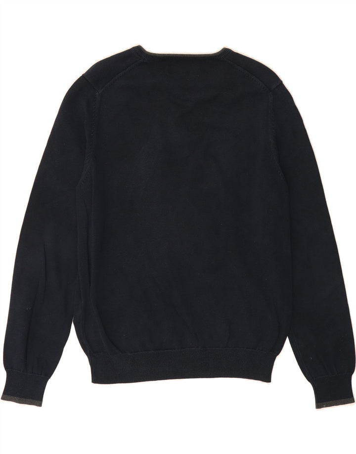 BEN SHERMAN Mens V-Neck Jumper Sweater Medium Navy Blue Cotton Vintage Ben Sherman and Second-Hand Ben Sherman from Messina Hembry 