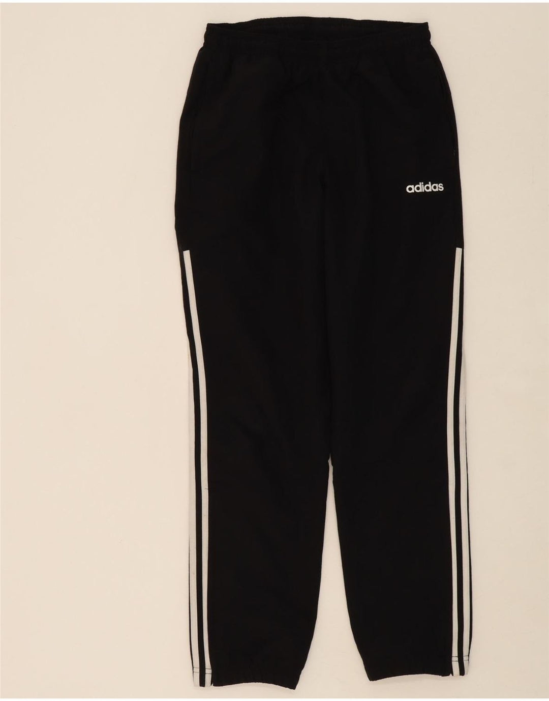 ADIDAS Mens Tracksuit Trousers Joggers Small  Black Polyester Vintage Adidas and Second-Hand Adidas from Messina Hembry 