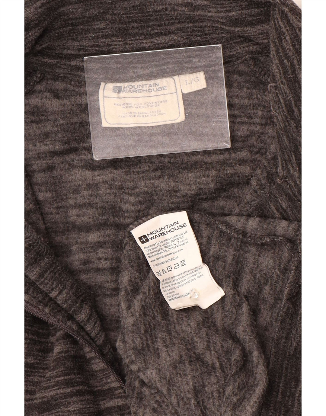 Mountain Warehouse Mens Zip Neck Fleece Jumper Large Grey Flecked Polyester