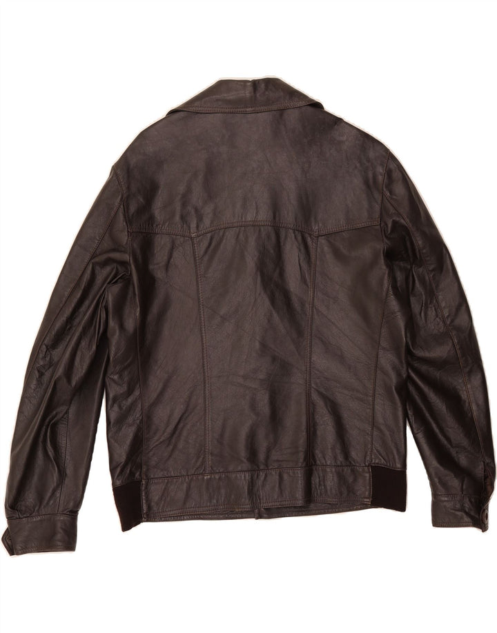 CONFEZIONI DI LUSSO Mens Leather Jacket IT 54 2XL Brown Vintage Confezioni Di Lusso and Second-Hand Confezioni Di Lusso from Messina Hembry 