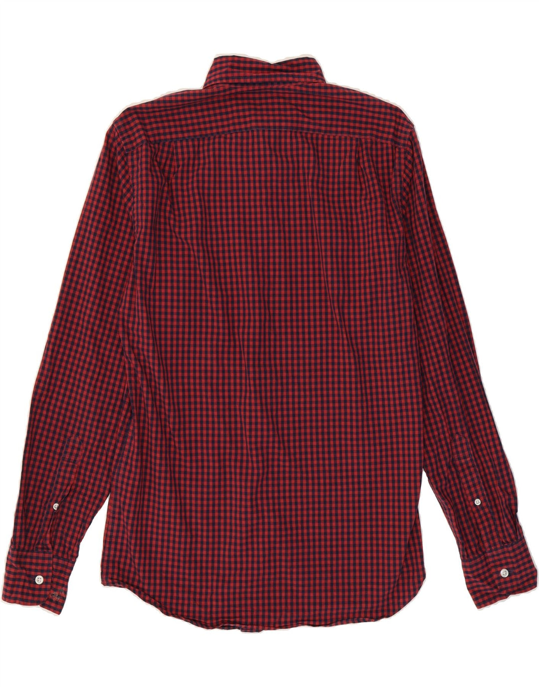 J. CREW Mens Slim Fit Shirt Small Red Check Cotton Vintage J. Crew and Second-Hand J. Crew from Messina Hembry 