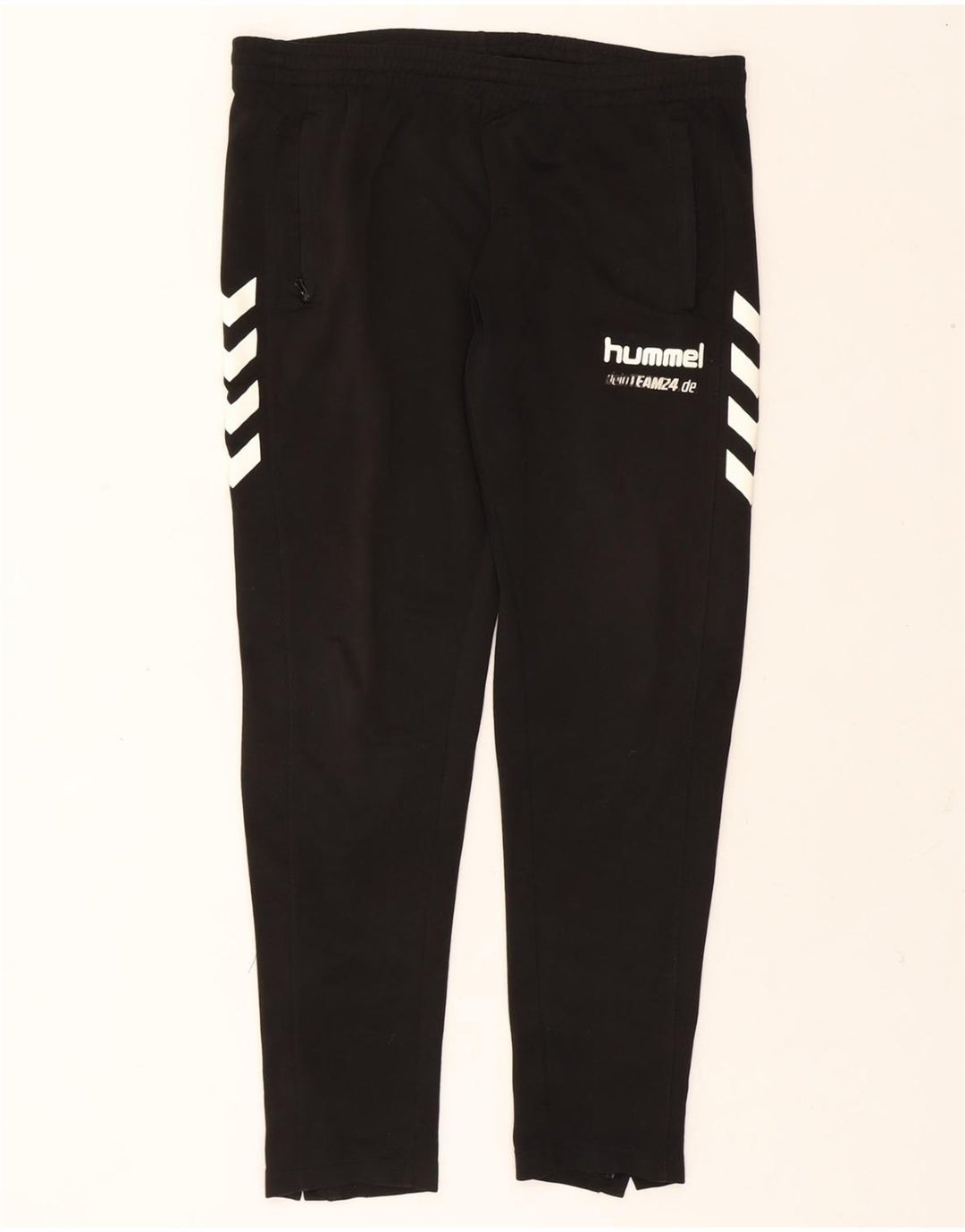 HUMMEL Mens Tracksuit Trousers Medium  Black Polyester Vintage Hummel and Second-Hand Hummel from Messina Hembry 