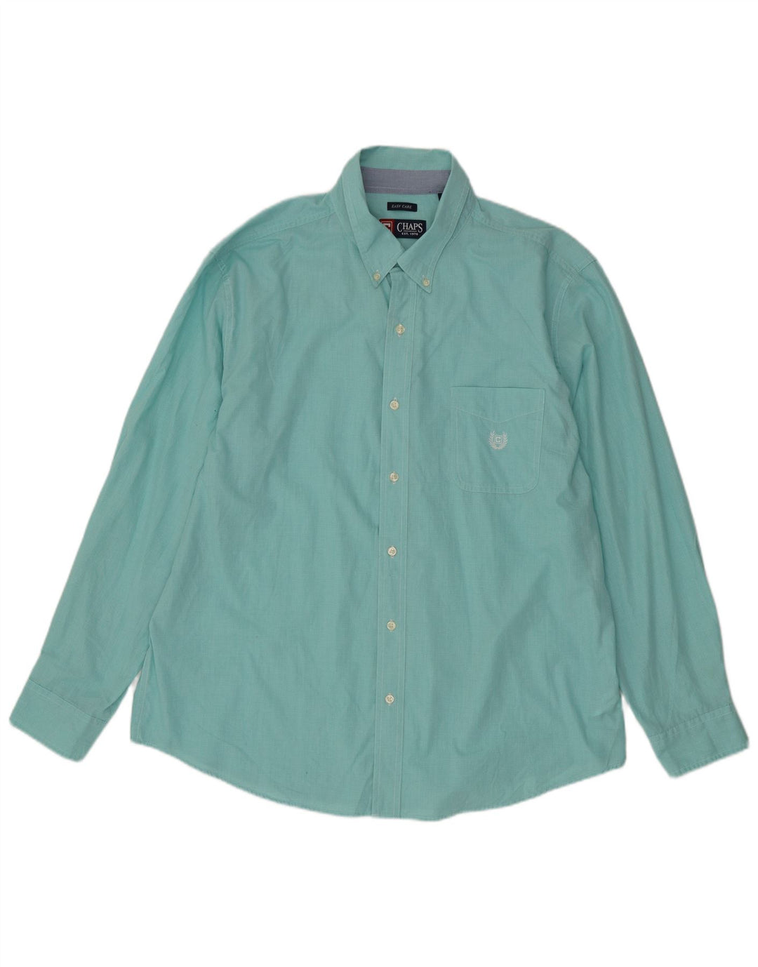 Chaps Camisa para hombre 2XL Algodón de pata de gallo turquesa