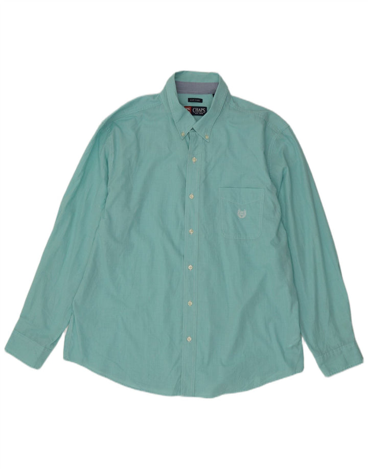 Chaps Camisa para hombre 2XL Algodón de pata de gallo turquesa