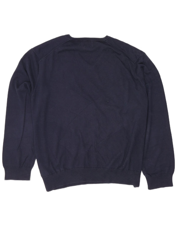 Polo Ralph Lauren γυναικείο πουλόβερ με λαιμόκοψη με V λαιμόκοψη UK 20 2XL Navy Blue βαμβακερό