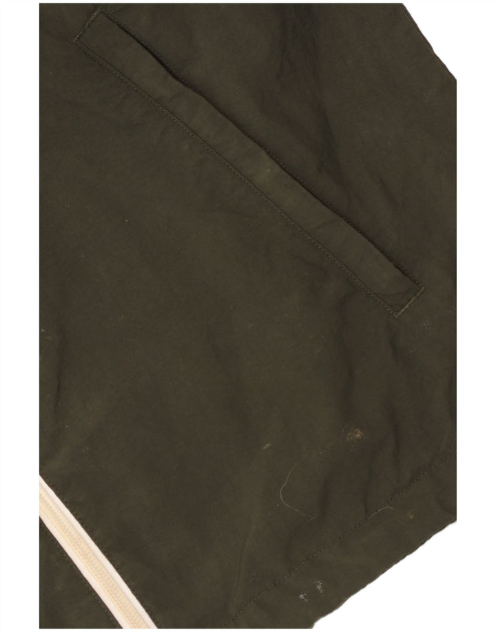 Adidas Mens Hooded Rain Jacket UK 36 Small Khaki Camouflage Polyester