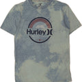 HURLEY Mens Graphic T-Shirt Top Small Blue Tie Dye Polyester Vintage Hurley and Second-Hand Hurley from Messina Hembry 