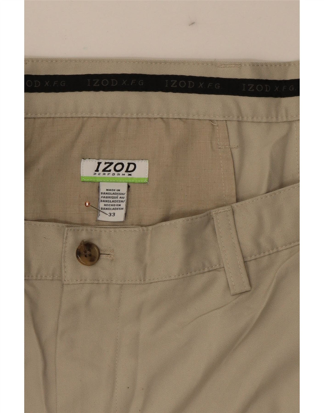 IZOD Mens Cargo Shorts W33 Medium Beige Cotton Vintage Izod and Second-Hand Izod from Messina Hembry 