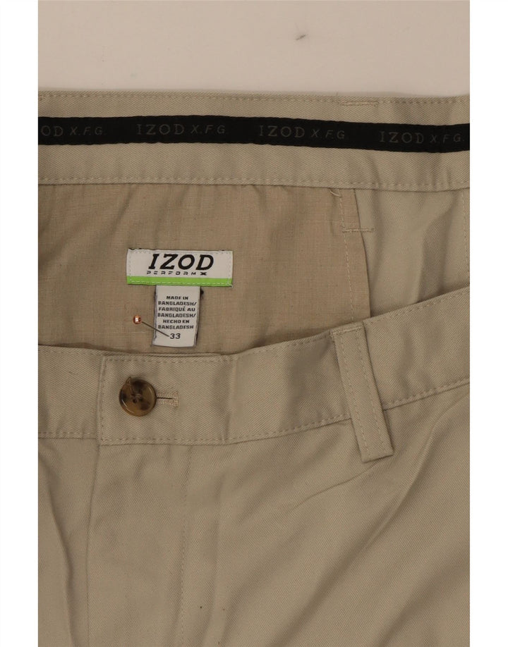 IZOD Mens Cargo Shorts W33 Medium Beige Cotton Vintage Izod and Second-Hand Izod from Messina Hembry 