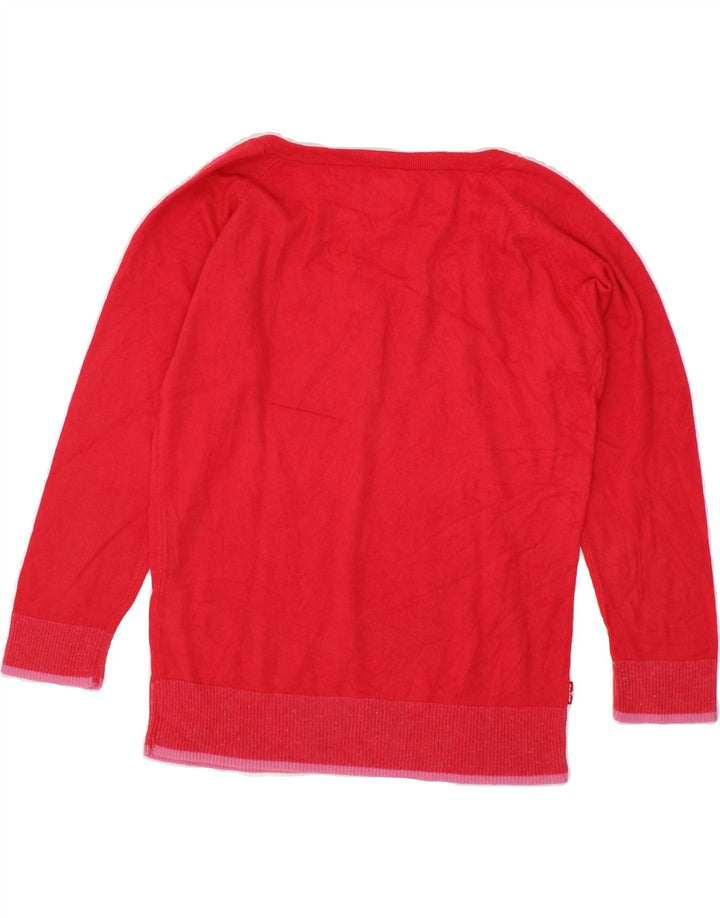 LEVI'S Womens Boat Neck Jumper Sweater UK 14 Large Red Vintage Levi's and Second-Hand Levi's from Messina Hembry 