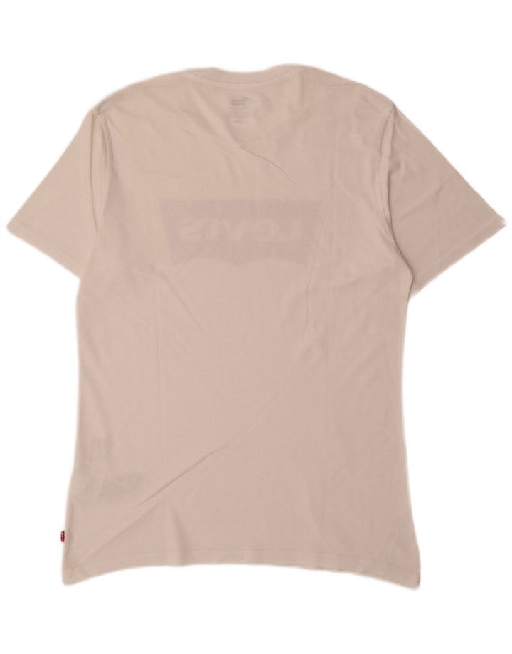 Levi's Mens Graphic T-Shirt Top Small White Cotton