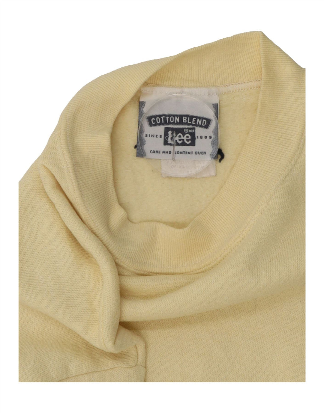 LEE Womens Sweatshirt Jumper UK 14 Medium Yellow Cotton Vintage Lee and Second-Hand Lee from Messina Hembry 