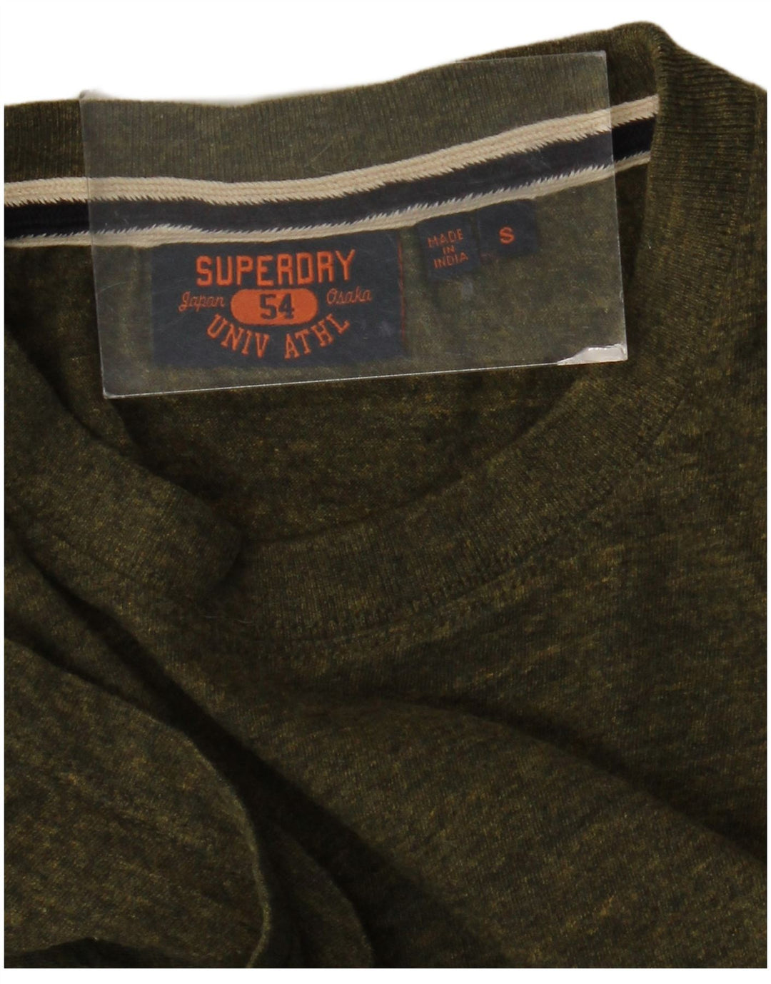 Superdry Mens T-Shirt Top Small Khaki Flecked