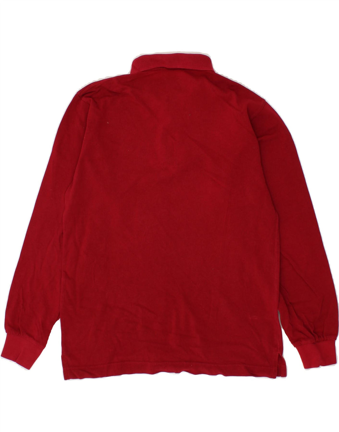 LOTTO Mens Long Sleeve Polo Shirt Medium Maroon Vintage Lotto and Second-Hand Lotto from Messina Hembry 