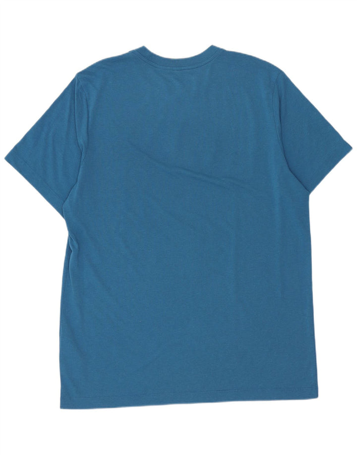 Nike Mens Dri Fit Graphic T-Shirt Top Medium Blue Polyester