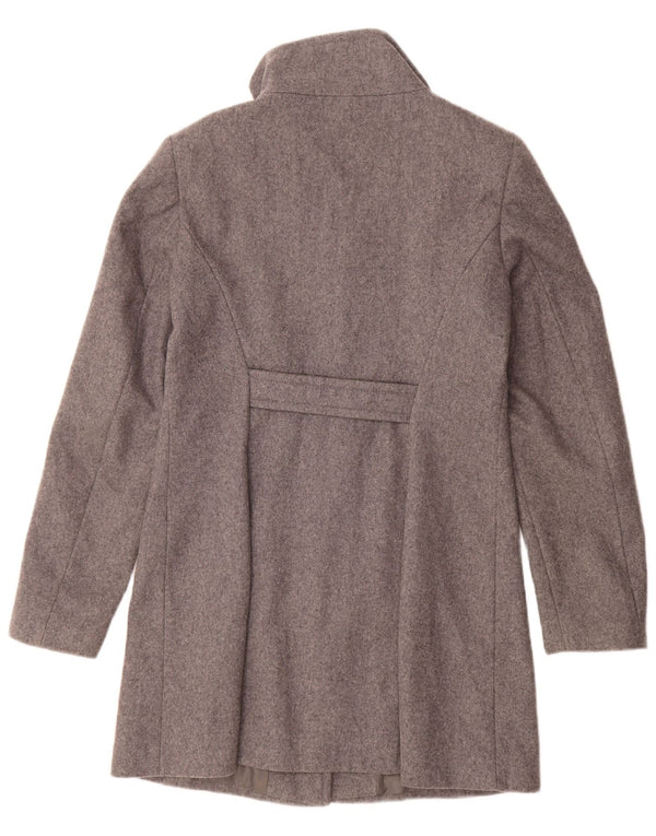 Benetton Damenmantel UK 12 Mittelgraue Wolle