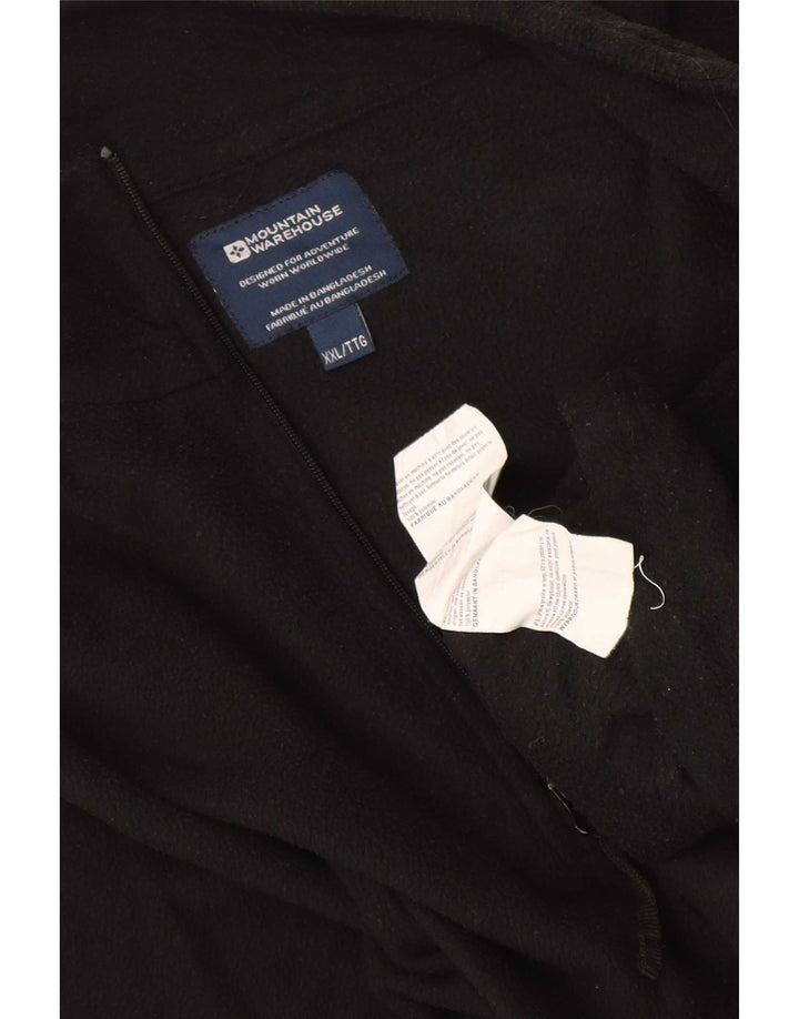 Mountain Warehouse Pull polaire à col zippé pour homme 2XL Noir Polyester