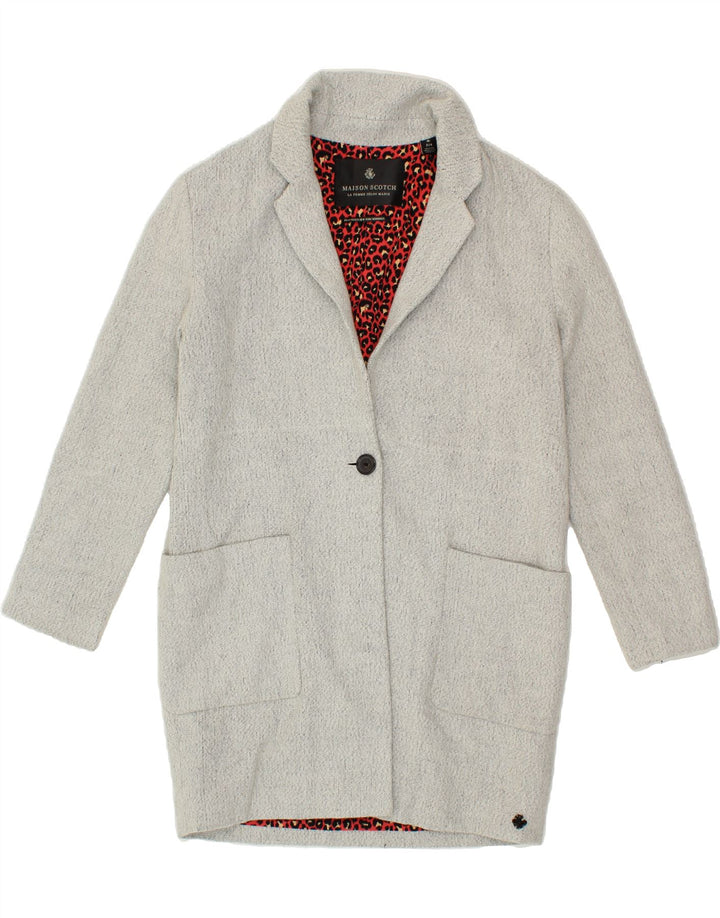 MAISON SCOTCH Womens Overcoat UK 14 Large Grey Polyester Vintage Maison Scotch and Second-Hand Maison Scotch from Messina Hembry 