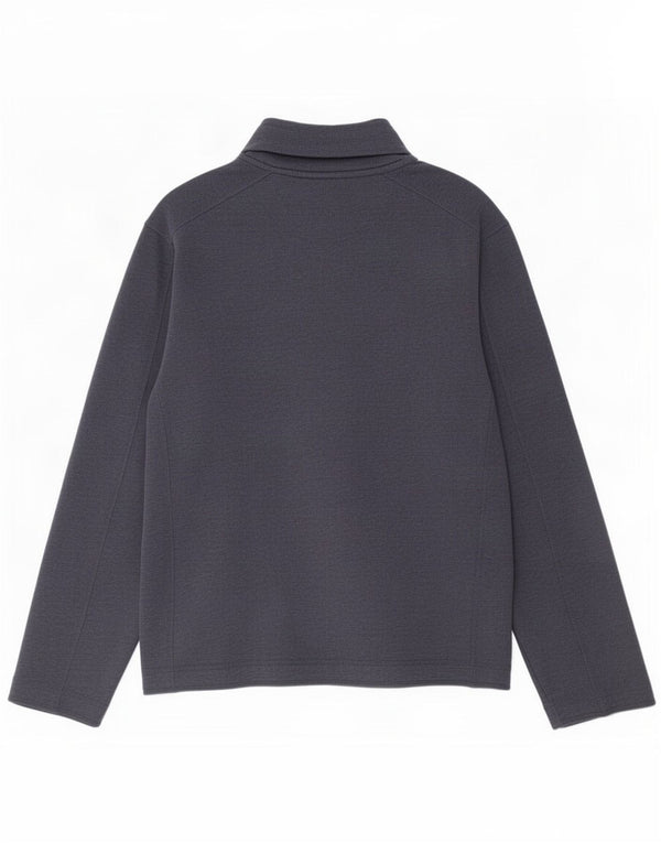 Weird Fish Mens Zip Neck Sweatshirt Jumper XL Navy Blue Cotton