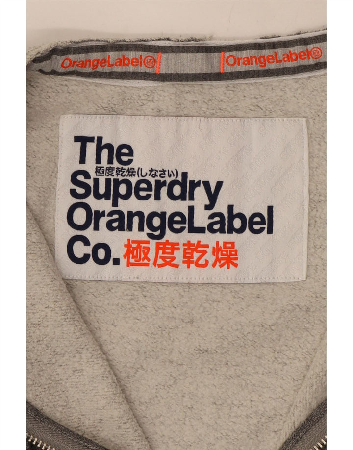 Superdry Veste de survêtement à motif abstrait pour femme UK 16 Large Gris