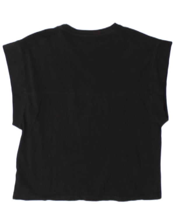 Zara Womens T-Shirt Top UK 14 Medium Black