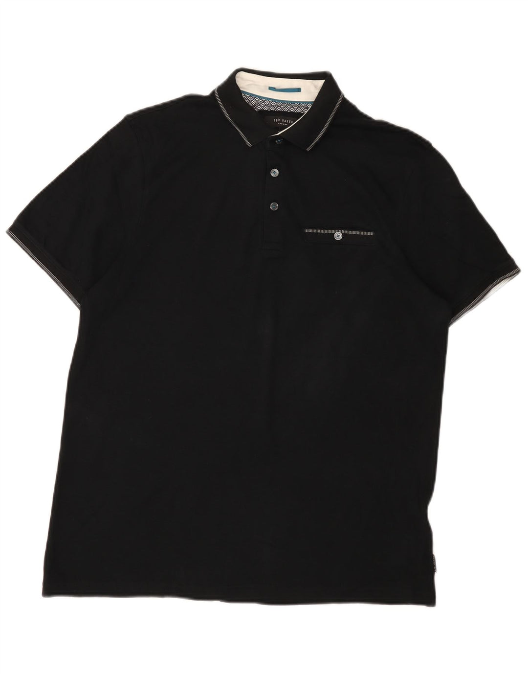 Polo da uomo Ted Baker taglia 3 media in cotone nero