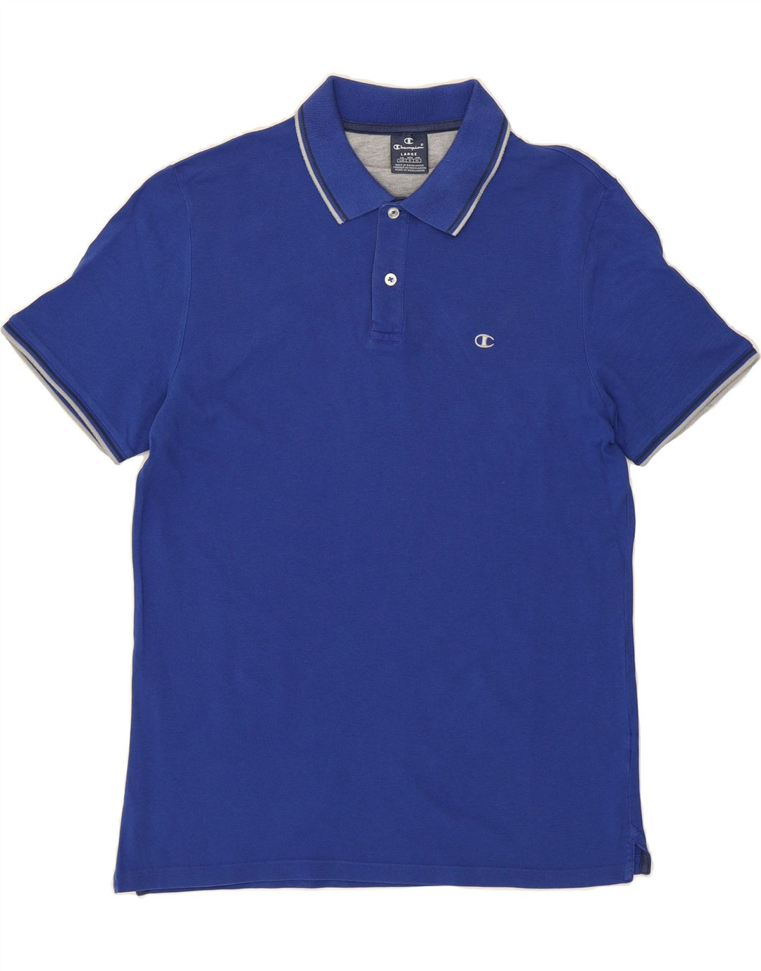 CHAMPION Mens Polo Shirt Large Blue Vintage Champion and Second-Hand Champion from Messina Hembry 