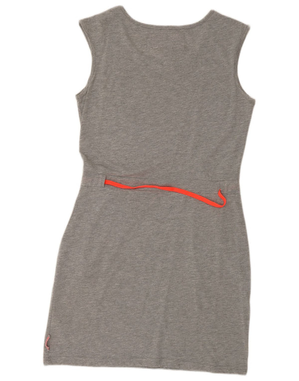 Superdry Womens Sleeveless Sheath Dress UK 14 Large Grey Polyester