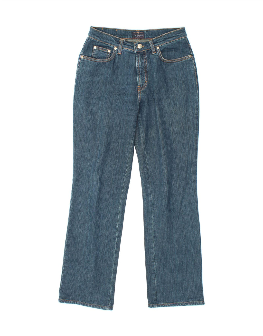 TRUSSARDI Womens Bootcut Jeans W25 L29  Blue Cotton Vintage Trussardi and Second-Hand Trussardi from Messina Hembry 