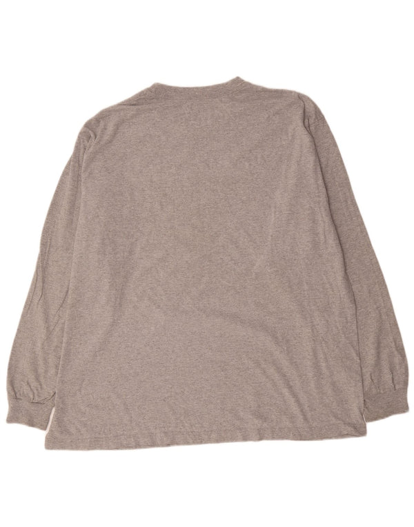 Reebok Uomo New Orleans Saints Graphic Top manica lunga 2XL Grigio chiazzato