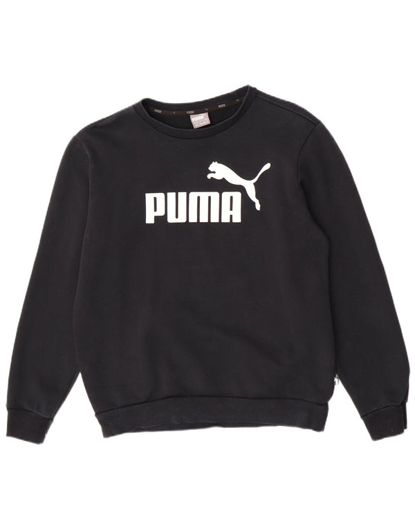Puma Sweat-Shirt Graphique Homme Noir Moyen Coton