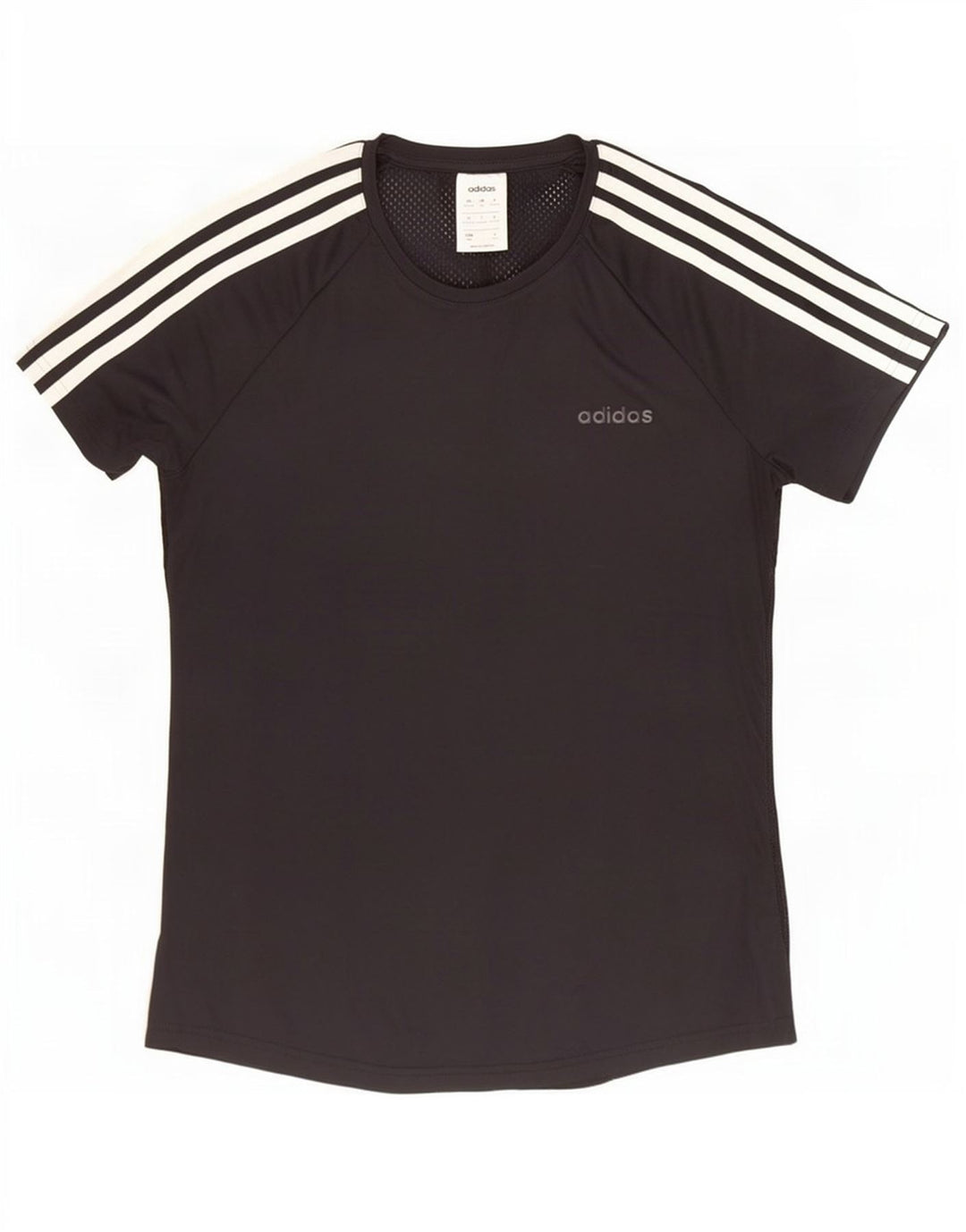Adidas Dame Climalite T-Shirt Top UK 12/14 Medium Sort Polyester