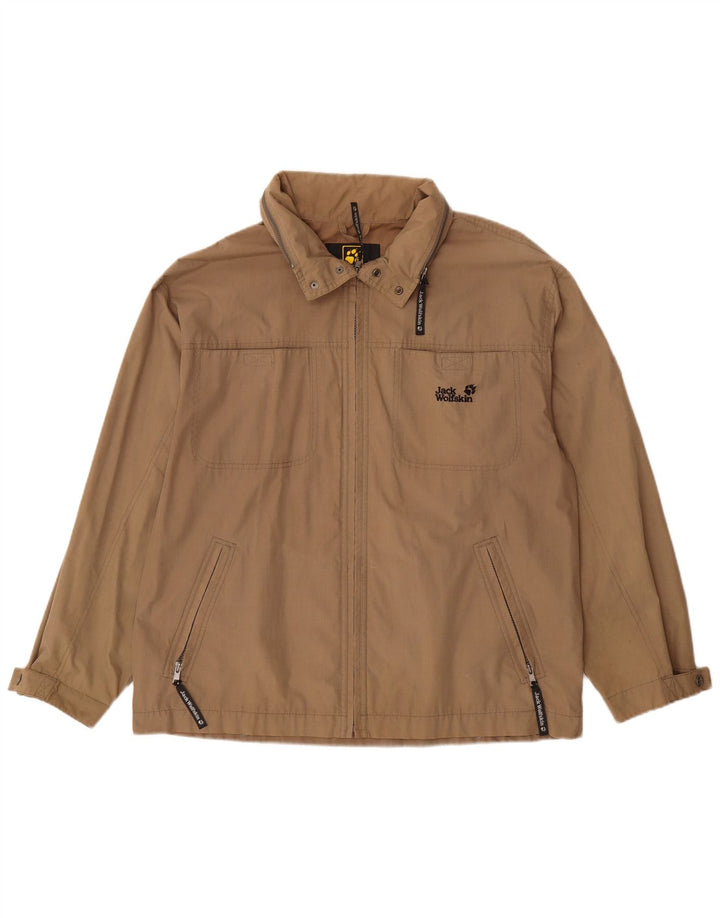 JACK WOLFSKIN Bomberjakke til mænd UK 40 Stor Brun