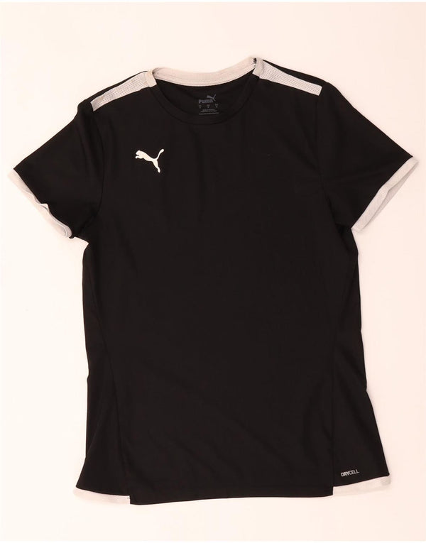 Puma T-Shirt für Jungen, 13–14 Jahre, Größe S, Schwarz, Colourblock-Polyester