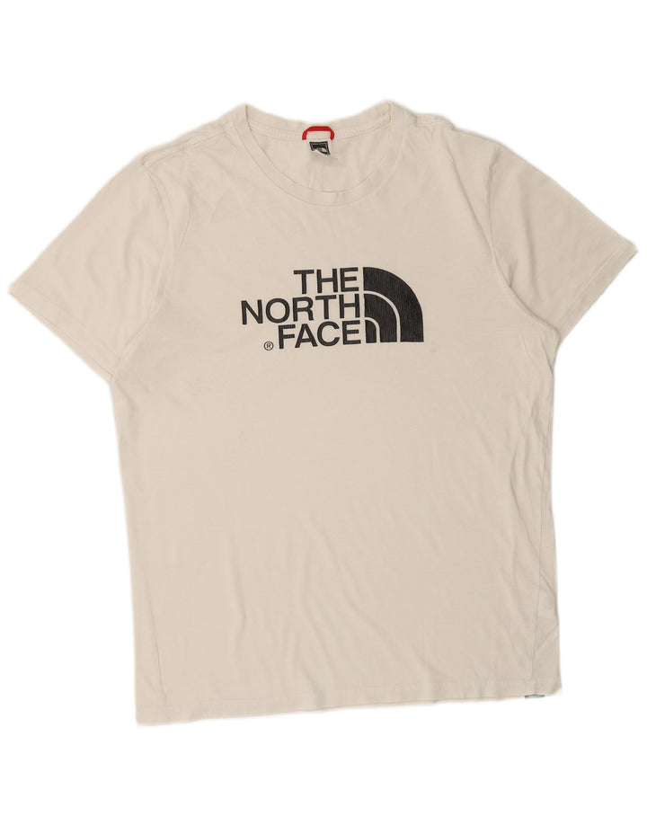 THE NORTH FACE Mens Graphic T-Shirt Top Medium White Cotton