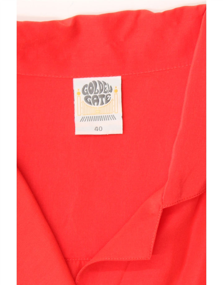 GOLDEN GATE Womens Oversized Short Sleeve Shirt Blouse EU 40 Medium Red Vintage Golden Gate and Second-Hand Golden Gate from Messina Hembry 