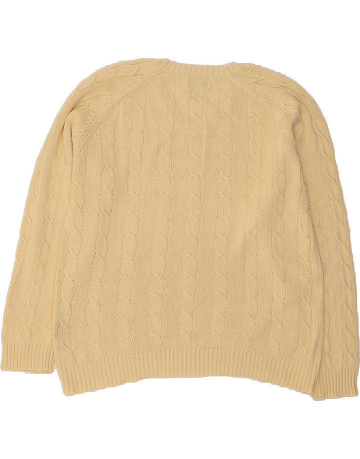 KAPPA Mens V-Neck Jumper Sweater Medium Beige Cotton Vintage Kappa and Second-Hand Kappa from Messina Hembry 