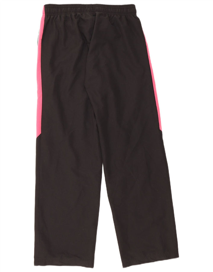 REEBOK Womens Tracksuit Trousers UK 14 Large Black Colourblock Polyester