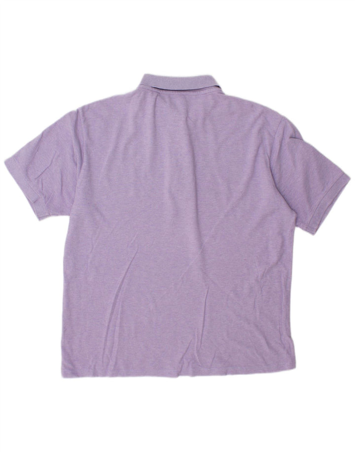 KAPPA Mens Polo Shirt Large Purple Flecked