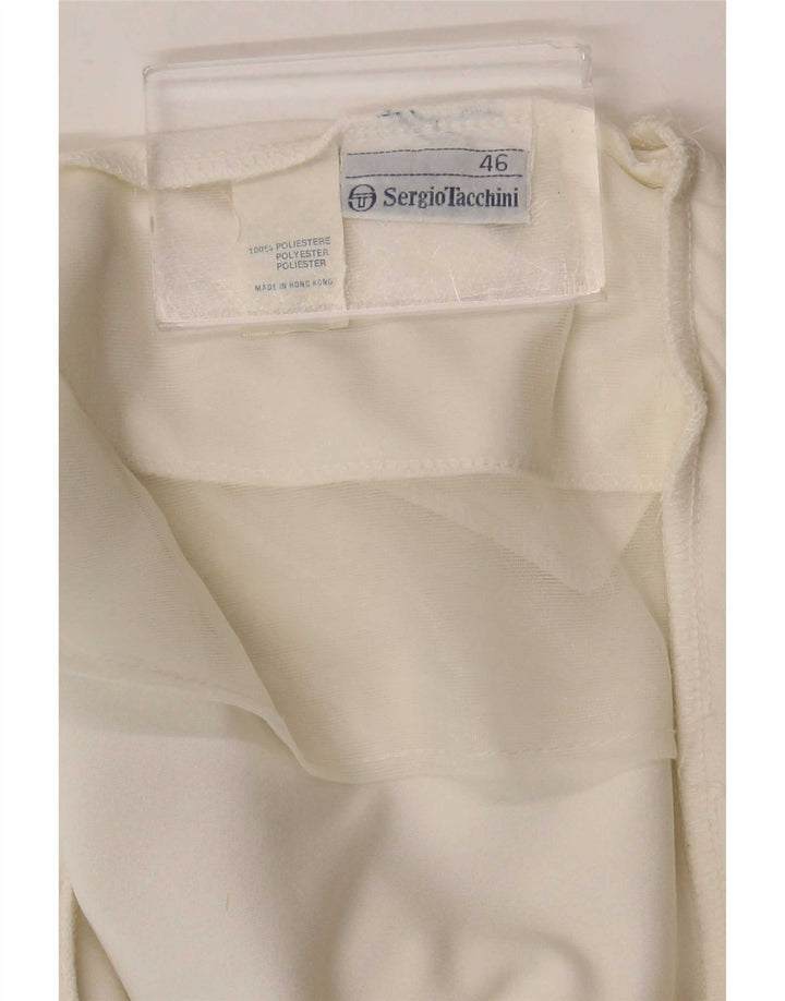 Pantaloncini sportivi grafici da donna Sergio Tacchini IT 46 Large Poliestere bianco