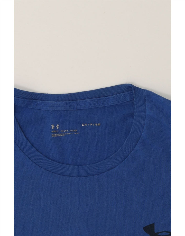 UNDER ARMOUR Mens T-Shirt Top Small Blue Cotton Vintage Under Armour and Second-Hand Under Armour from Messina Hembry 