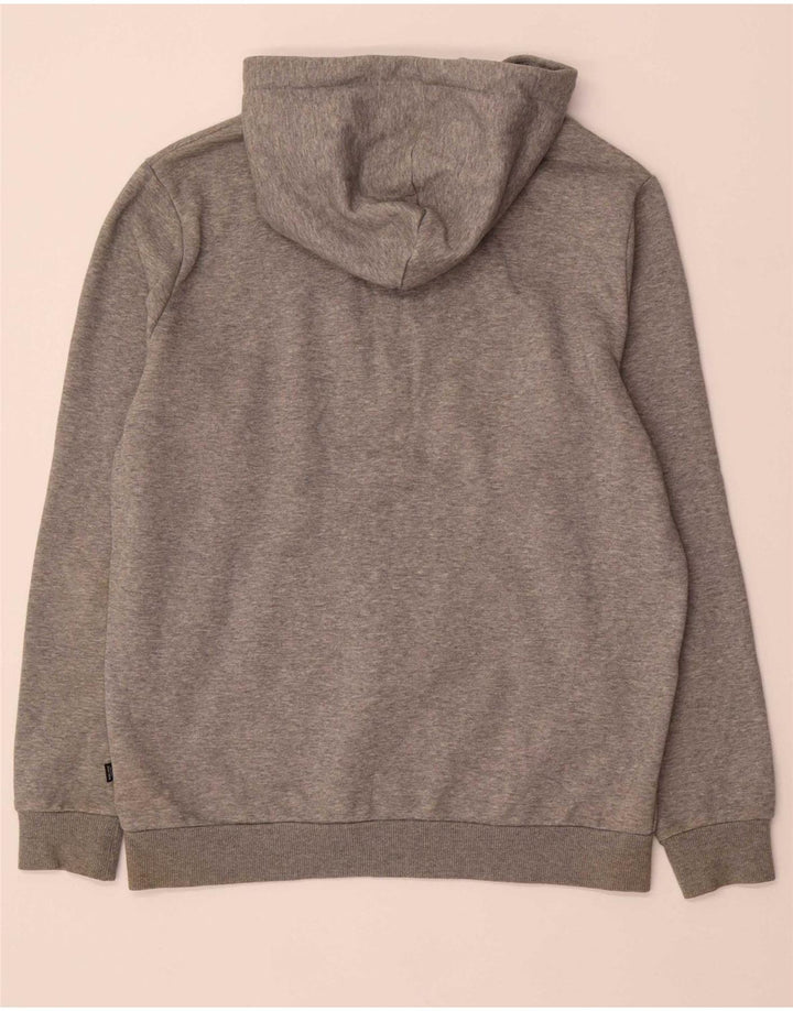 PUMA Mens Graphic Hoodie Jumper Medium Grey Cotton