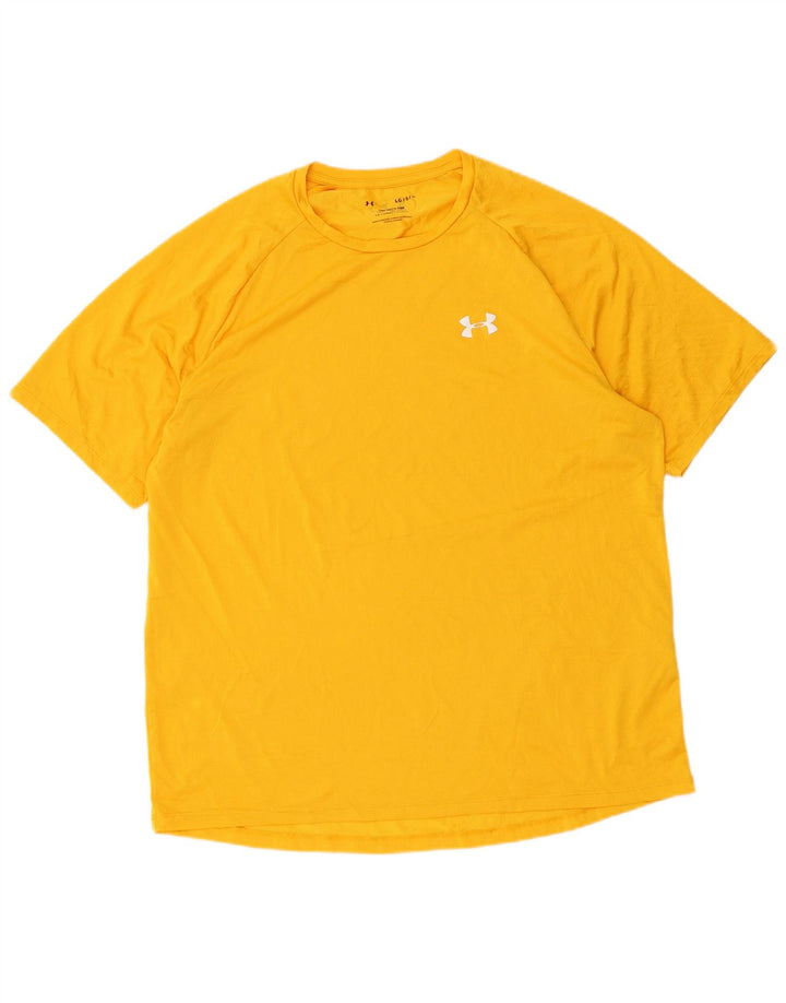 UNDER ARMOUR Herren T-Shirt Top Large Gelb Polyester