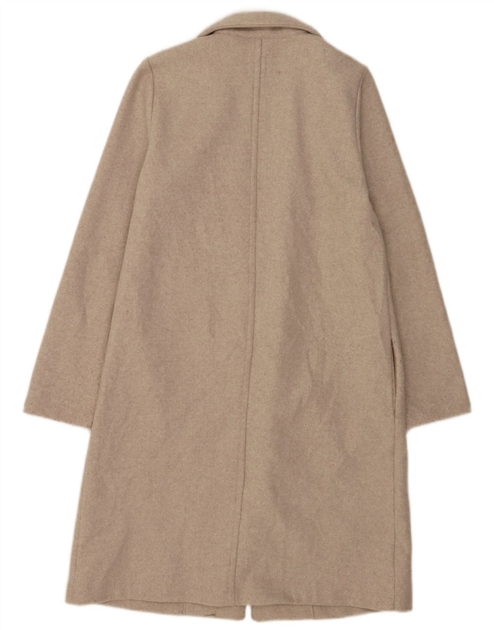 Zara Womens Open Overcoat UK 10 Small Grey Polyester