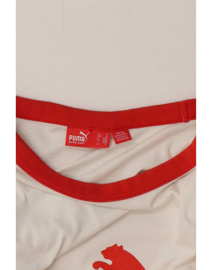Puma Herre grafisk T-shirt Top Medium White Colourblock