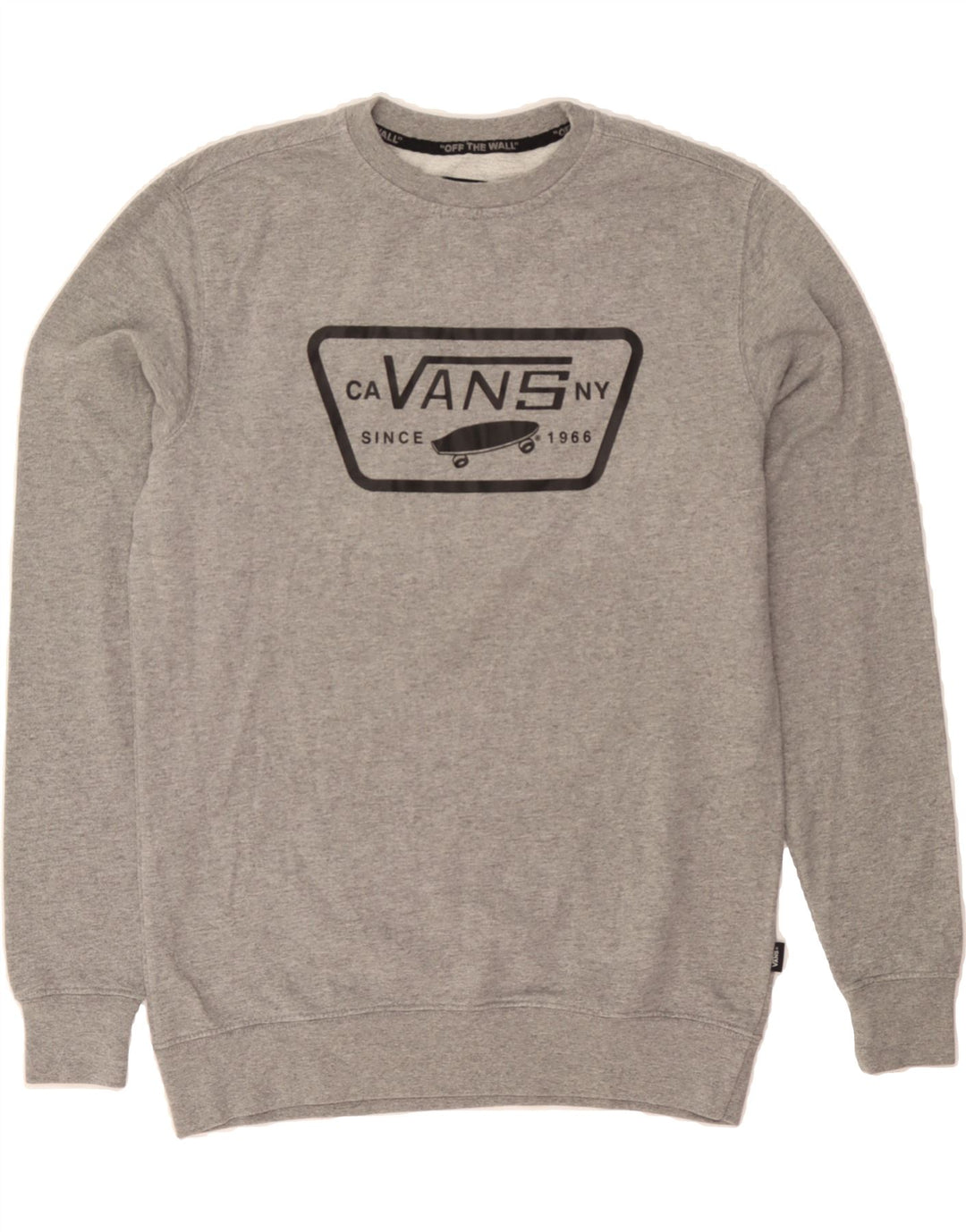 VANS Mens Graphic Sweatshirt Jumper Small Grey Cotton Vintage Vans and Second-Hand Vans from Messina Hembry 