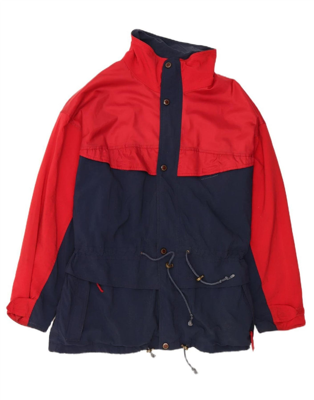 VINTAGE Mens Windbreaker Jacket IT 54 2XL Red Colourblock Polyamide Vintage Vintage and Second-Hand Vintage from Messina Hembry 