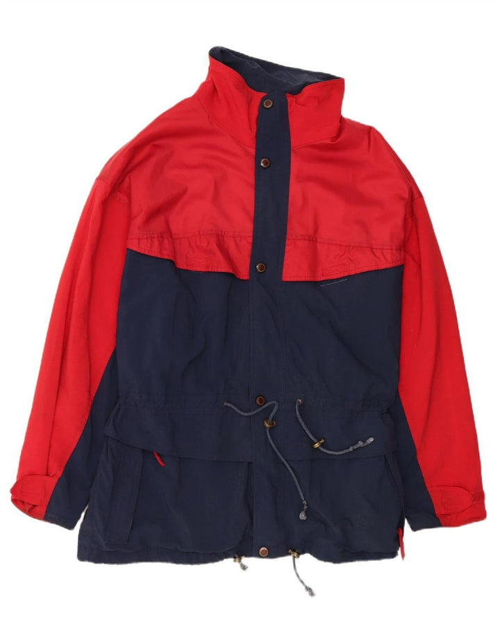 VINTAGE Mens Windbreaker Jacket IT 54 2XL Red Colourblock Polyamide Vintage Vintage and Second-Hand Vintage from Messina Hembry 