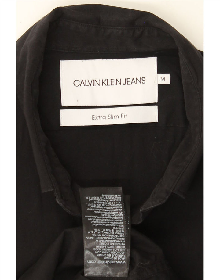 CALVIN KLEIN JEANS Mens Extra Slim Fit Shirt Medium Black Cotton Vintage Calvin Klein Jeans and Second-Hand Calvin Klein Jeans from Messina Hembry 